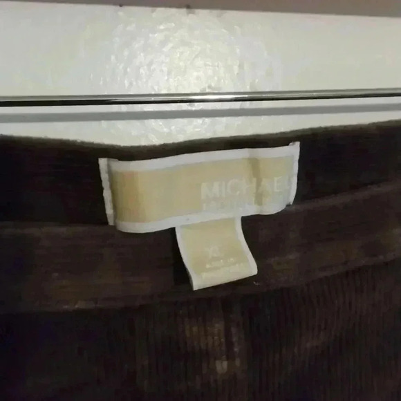 Michael Kors Brown Corduroy Pull On Skinny Pants - M - Picture 2 of 7